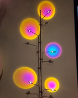Wa Wa Designer Standing Floor Lamp with Integrated LED and Stainless Steel Accents