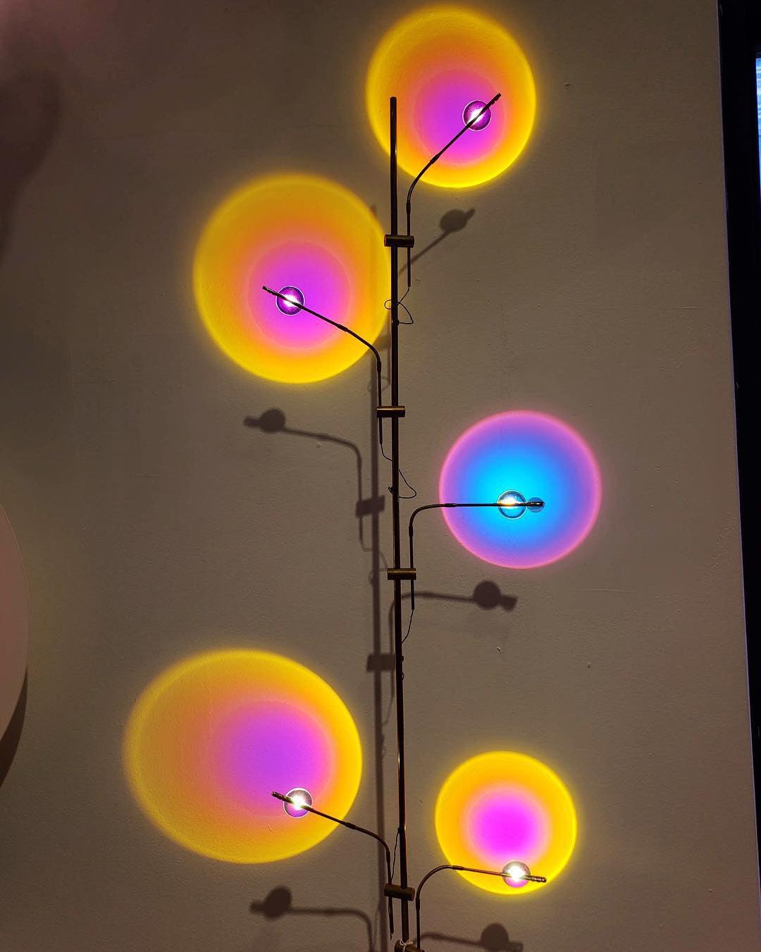 Wa Wa Designer Standing Floor Lamp with Integrated LED and Stainless Steel Accents