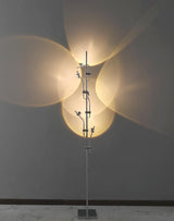 Wa Wa Designer Standing Floor Lamp with Integrated LED and Stainless Steel Accents