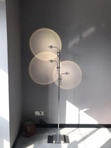 Wa Wa Designer Standing Floor Lamp with Integrated LED and Stainless Steel Accents