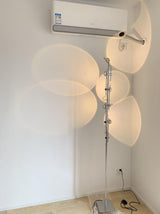 Wa Wa Designer Standing Floor Lamp with Integrated LED and Stainless Steel Accents