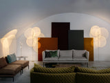 Wa Wa Designer Standing Floor Lamp with Integrated LED and Stainless Steel Accents
