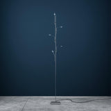 Wa Wa Designer Standing Floor Lamp with Integrated LED and Stainless Steel Accents