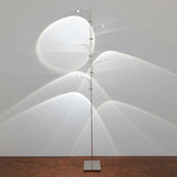 Wa Wa Designer Standing Floor Lamp with Integrated LED and Stainless Steel Accents