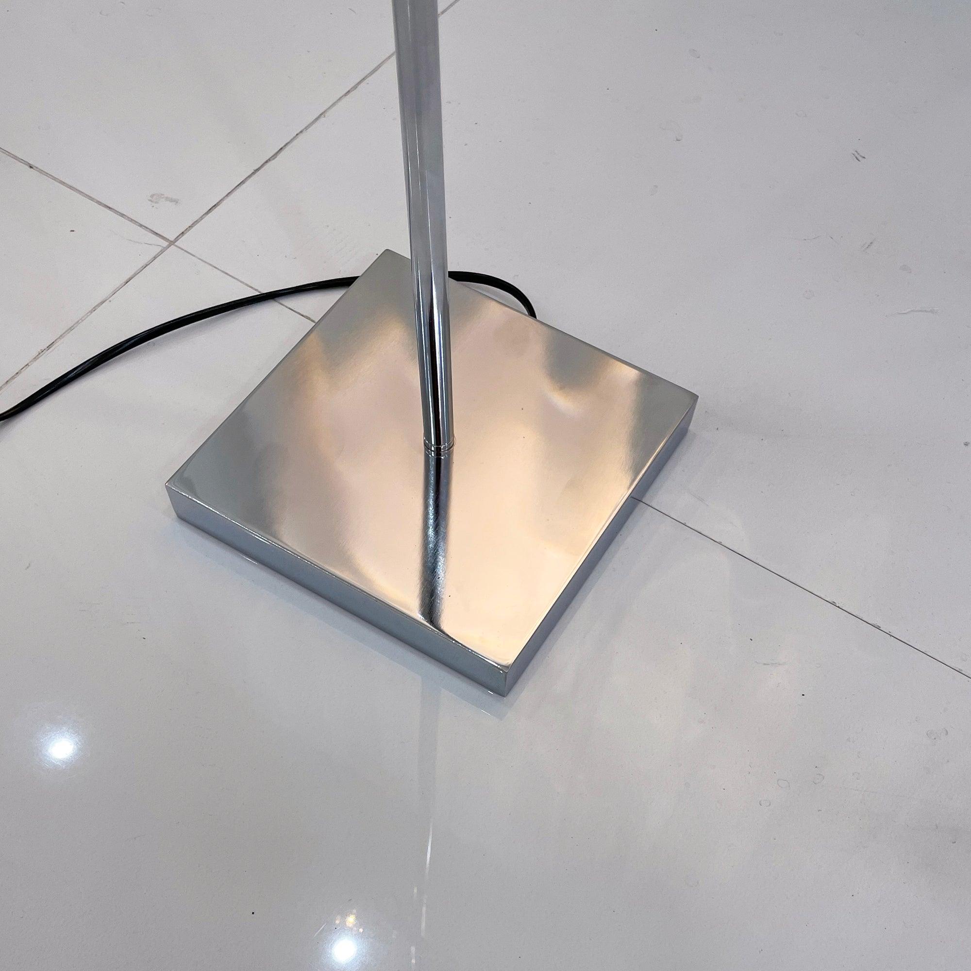 Wa Wa Designer Standing Floor Lamp with Integrated LED and Stainless Steel Accents