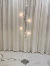 Wa Wa Designer Standing Floor Lamp with Integrated LED and Stainless Steel Accents