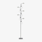 Wa Wa Designer Standing Floor Lamp with Integrated LED and Stainless Steel Accents