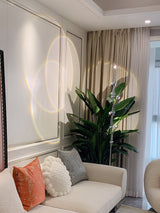 Wa Wa Designer Standing Floor Lamp with Integrated LED and Stainless Steel Accents