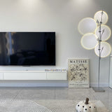 Wa Wa Designer Standing Floor Lamp with Integrated LED and Stainless Steel Accents