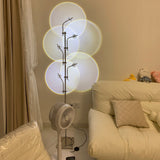 Wa Wa Designer Standing Floor Lamp with Integrated LED and Stainless Steel Accents
