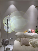 Wa Wa Designer Standing Floor Lamp with Integrated LED and Stainless Steel Accents