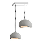 Modern Organic Cloud Chandelier with Rough Texture HDPE Shades and Adjustable Cables