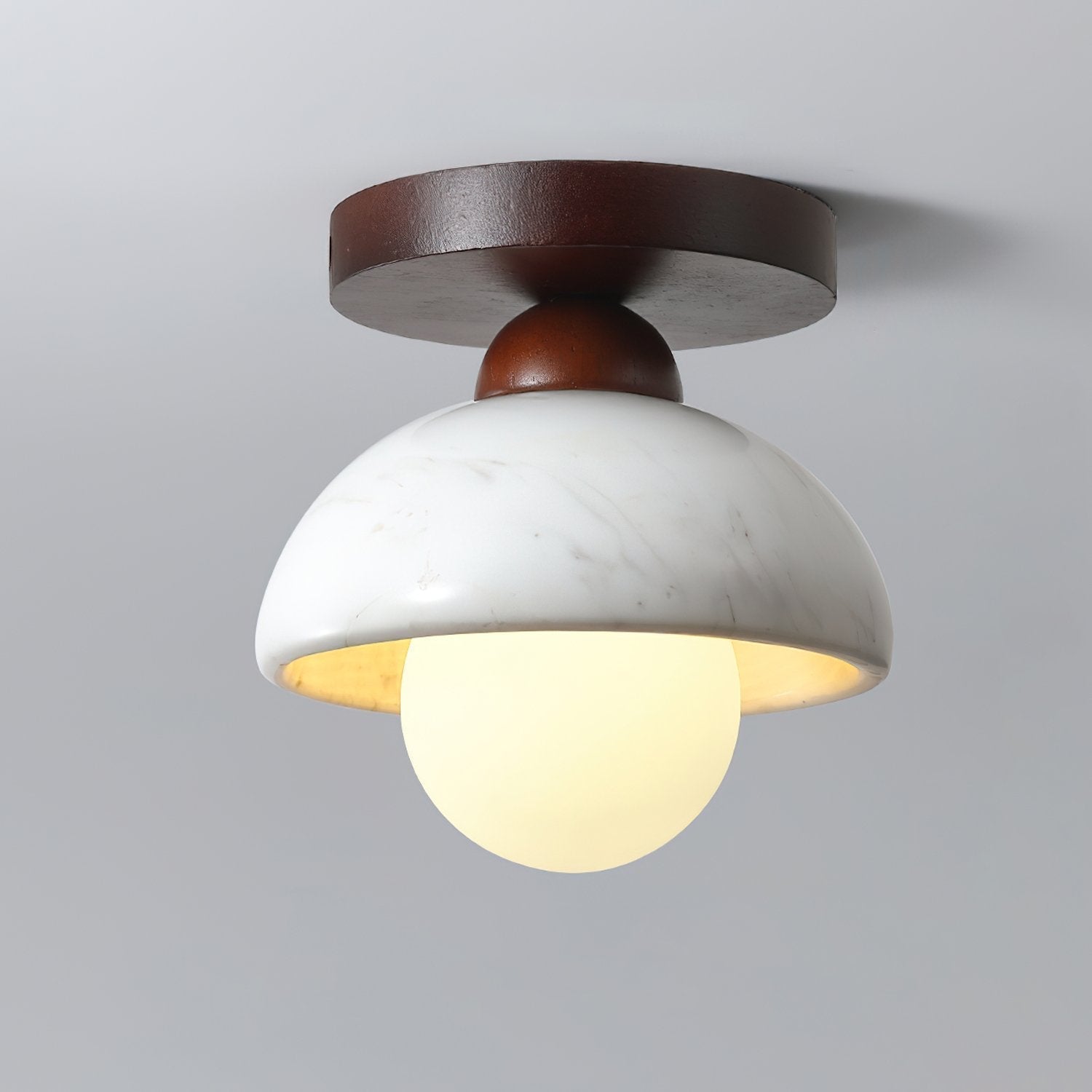 modern-walnut-wood-and-ripple-marble-flush-mount-ceiling-light-with-globe-glass-shade