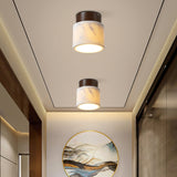 modern-walnut-wood-and-ripple-marble-flush-mount-ceiling-light-with-globe-glass-shade