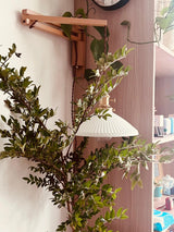 modern-walnut-wood-retractable-wall-sconce-with-pleated-ceramic-shade-and-adjustable-arm