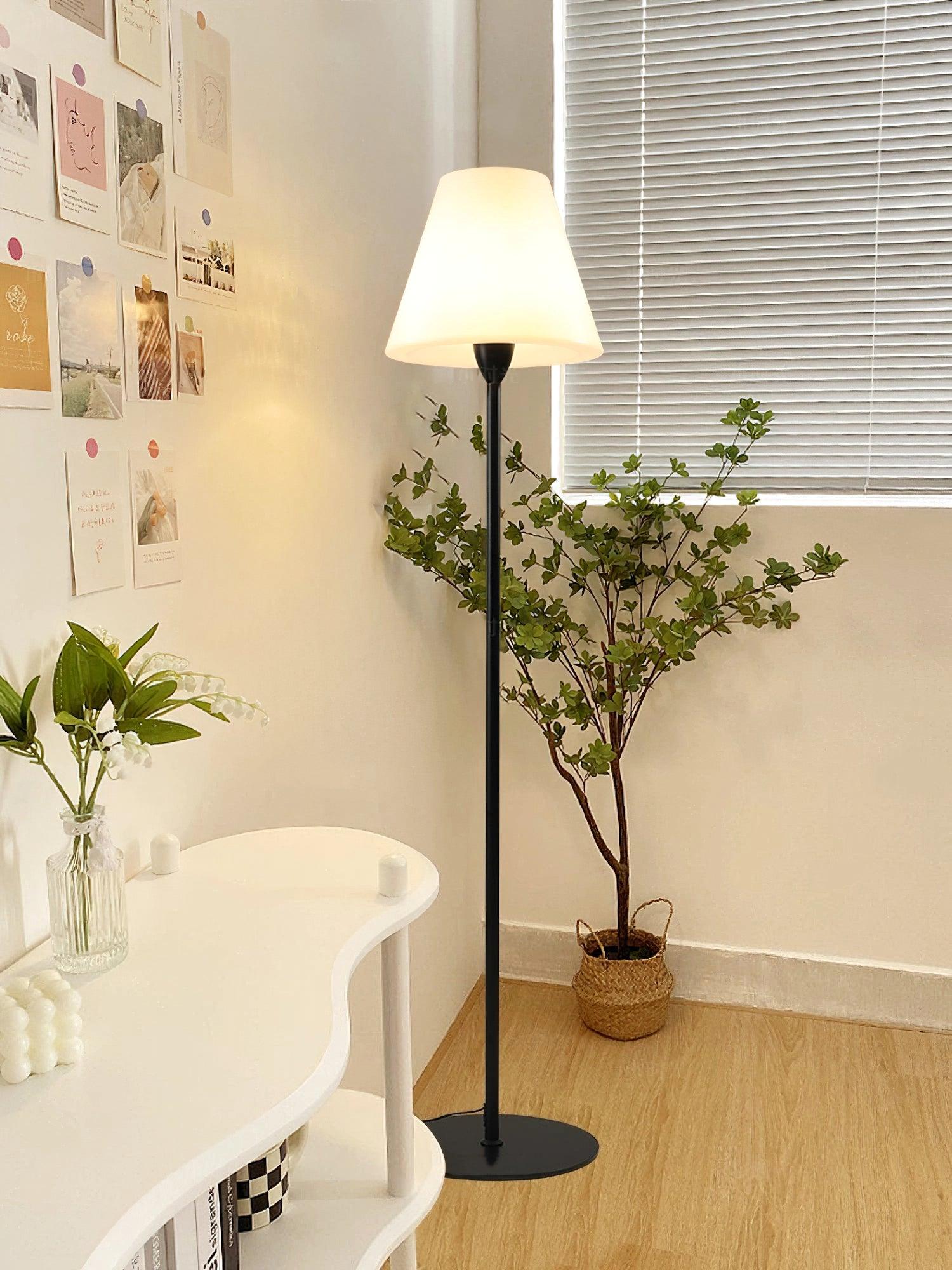 Modern Ward Floor Standing Lamp with Metal and Acrylic Shade for Living Room