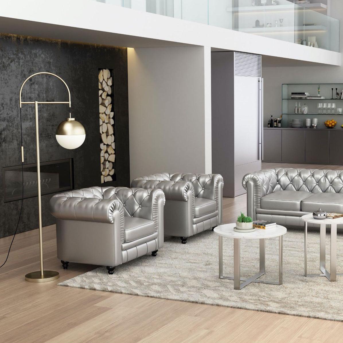 Modern Arc Floor Standing Lamp with Frosted Glass Globe and Brushed Brass Gold Finish
