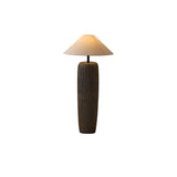 Vintage Weathered Wood Grain Floor Lamp for Reading and Living Room