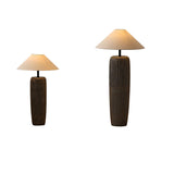 Vintage Weathered Wood Grain Floor Lamp for Reading and Living Room