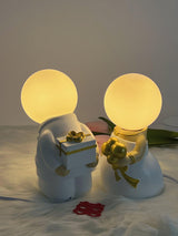 Elegant Baroque Resin Table Lamp for Weddings and Events Decorative LED USB Desk Light