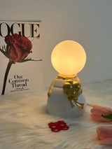 Elegant Baroque Resin Table Lamp for Weddings and Events Decorative LED USB Desk Light