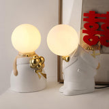 Elegant Baroque Resin Table Lamp for Weddings and Events Decorative LED USB Desk Light