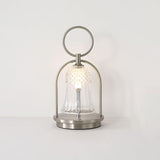 Rechargeable LED Glass Table Lamp Portable Battery Powered Lantern for Bedroom Living Room and Camping