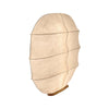 Windsurfing Sculptural Floor Lamp with White Resin Shade and Natural Wood Base