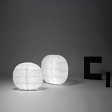 Windsurfing Sculptural Floor Lamp with White Resin Shade and Natural Wood Base