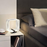 Modern Acrylic Geometric Cube LED Table Lamp Laser Engraved Portable Mood Lighting
