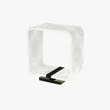 Modern Acrylic Geometric Cube LED Table Lamp Laser Engraved Portable Mood Lighting