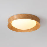 Modern Geometric Double Half Round LED Flush Mount Ceiling Light Minimalist Interior Fixture
