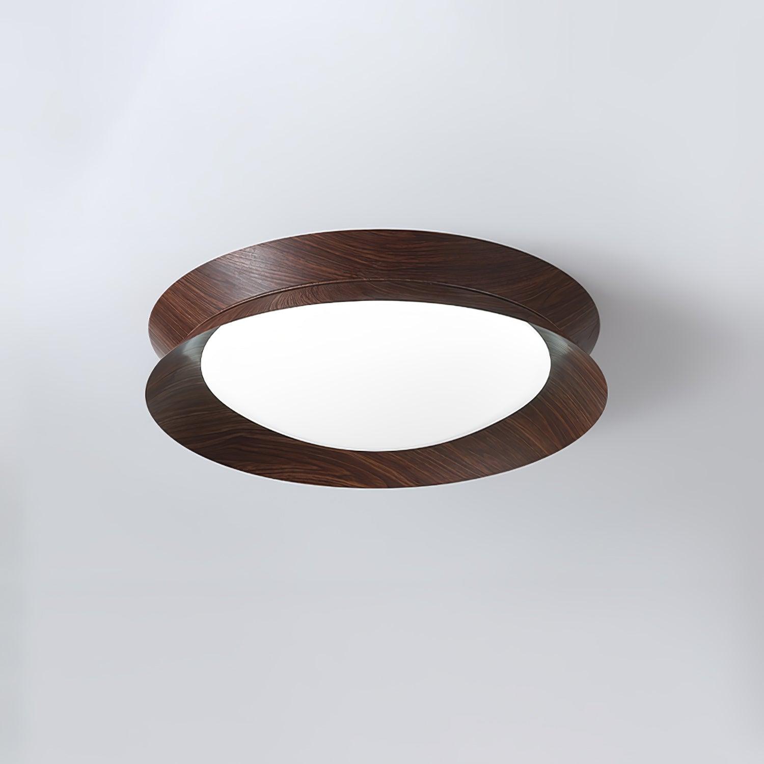 Modern Geometric Double Half Round LED Flush Mount Ceiling Light Minimalist Interior Fixture