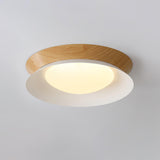Modern Geometric Double Half Round LED Flush Mount Ceiling Light Minimalist Interior Fixture