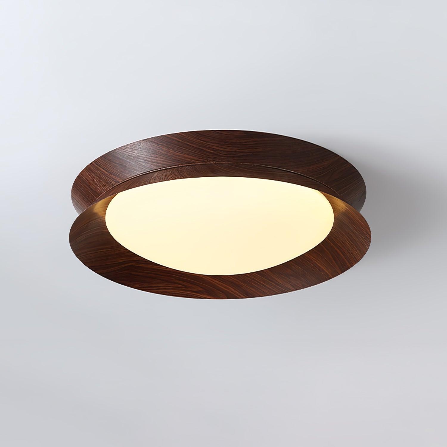 Modern Geometric Double Half Round LED Flush Mount Ceiling Light Minimalist Interior Fixture