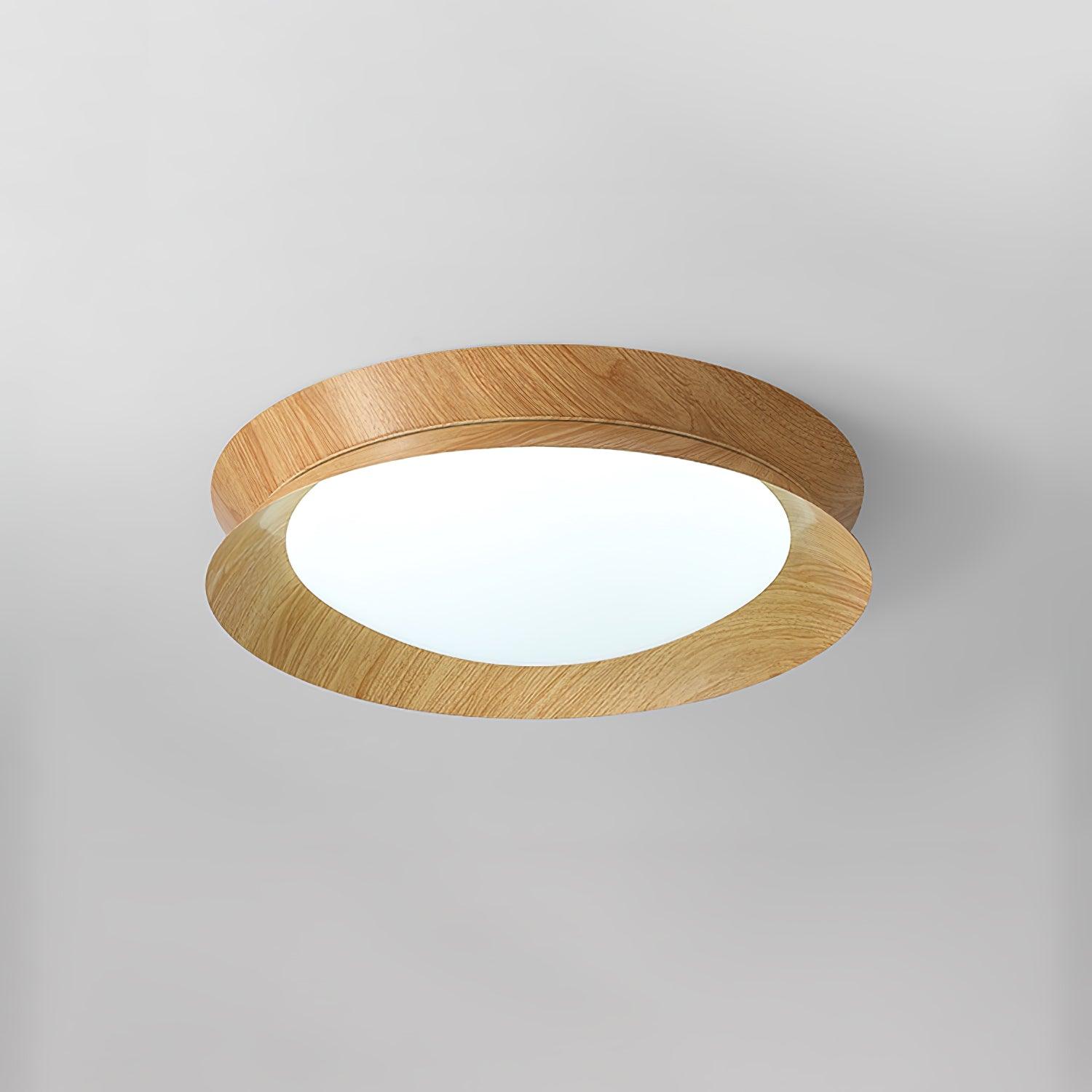Modern Geometric Double Half Round LED Flush Mount Ceiling Light Minimalist Interior Fixture