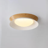 Modern Geometric Double Half Round LED Flush Mount Ceiling Light Minimalist Interior Fixture