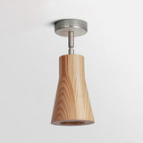 Modern Wood and Steel Adjustable Track Lighting Fixture for Ceiling or Wall Mount