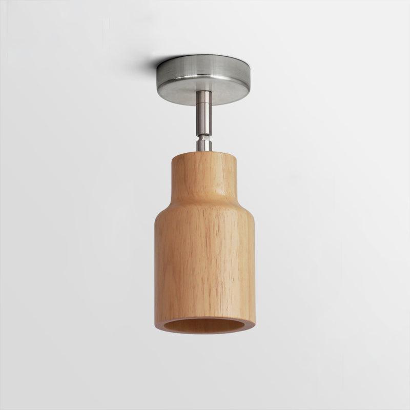Modern Wood and Steel Adjustable Track Lighting Fixture for Ceiling or Wall Mount