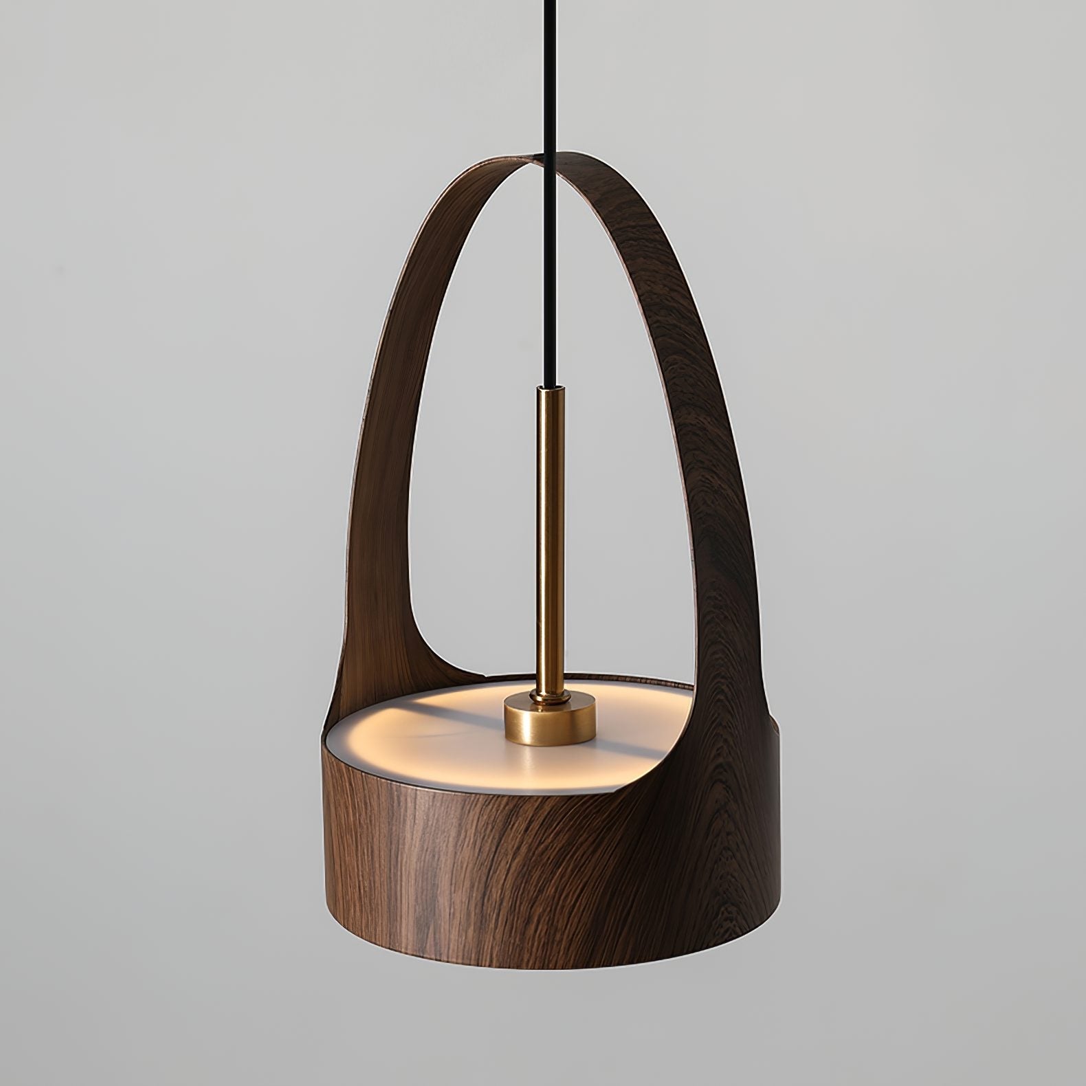 contemporary-walnut-wood-finish-led-bucket-pendant-light-mid-century-design-for-kitchen-islands