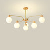 modern-scandinavian-rubber-wood-pineapple-chandelier-with-white-glass-shades