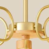 modern-scandinavian-rubber-wood-pineapple-chandelier-with-white-glass-shades