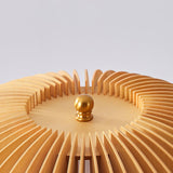 Modern Wooden Pumpkin Floor Lamp Handcrafted Wood Standing Light for Living Room and Bedroom