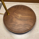 Retro Wooden Bedside Table Lamp with Pleated Fabric Shade Mid Century Modern Desk Light