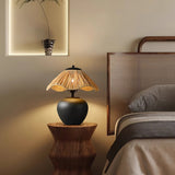 contemporary-woven-ceramic-table-lamp-with-handcrafted-fabric-shade-for-bedroom-and-living-room-decor