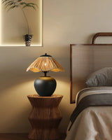 contemporary-woven-ceramic-table-lamp-with-handcrafted-fabric-shade-for-bedroom-and-living-room-decor