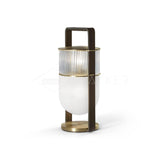 Xi Contemporary Glass Sphere Bedside Lamp with Metal Base for Bedroom Decor