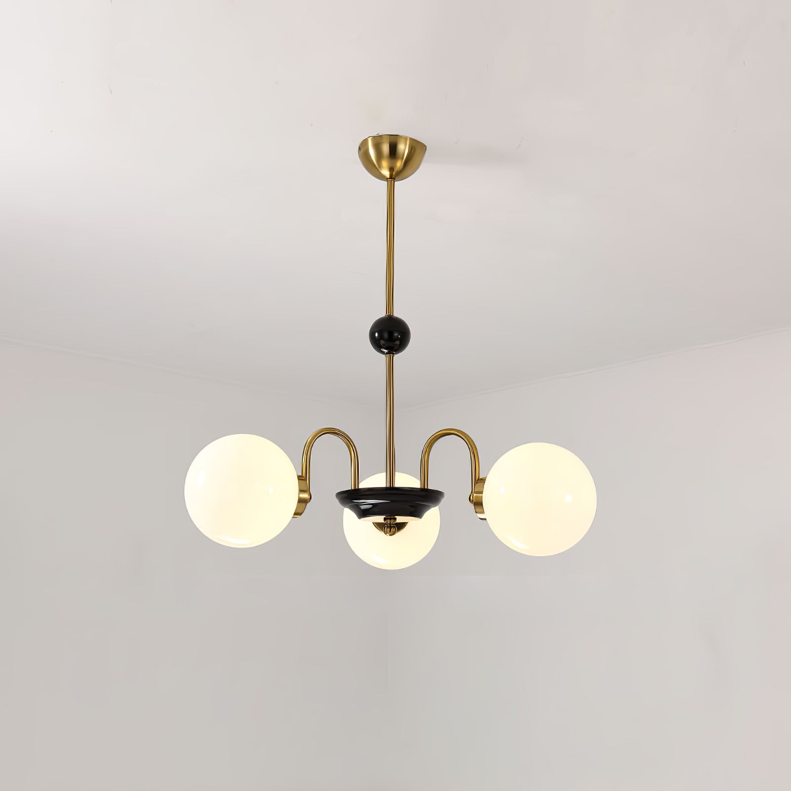 modern-mid-century-glass-globe-chandelier-with-metal-rod-frame-and-white-opal-shades