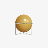 Mid Century Modern Space Age Yolk Table Lamp Minimalist Designer Interior Lighting Silver