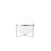 Mid Century Modern Space Age Yolk Table Lamp Minimalist Designer Interior Lighting Silver